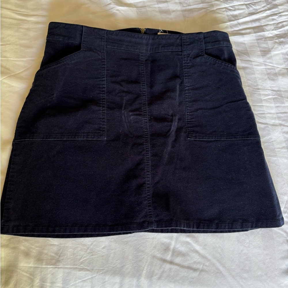Maison Jules Blue Mini Pencil Skirt for Work